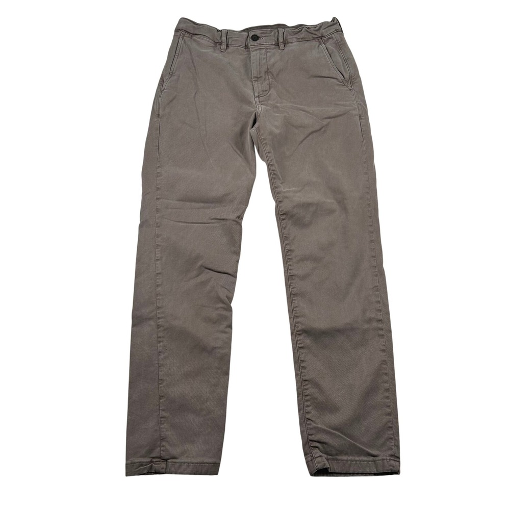 Faherty Coastline Pants Mens 31x30 Premium Chino Tailored Fit Gray Brown Stretch
